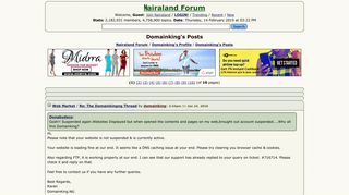 Domainking's Posts - Nairaland Forum