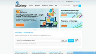 DomainPeople: Domain Name Registration and Web Hosting