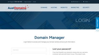 Login - Aust Domains