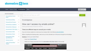 How can I access my emails online? - Powered by Kayako Help ...