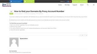 How to find your Domains By Proxy Account Number - Byte Solutions ...