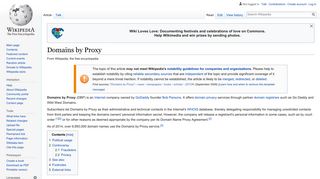 Domains by Proxy - Wikipedia