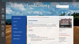 Domestic Relations | Cumberland County, PA - Official Website