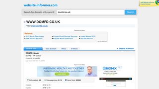 domfd.co.uk at WI. DOMFD | Login - Website Informer