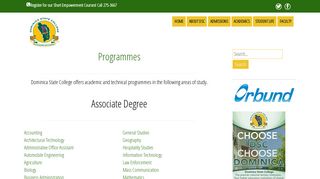 Programmes | Dominica State College