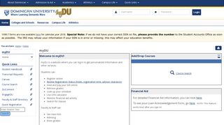 myDU - Dominican University