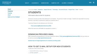 Students — Dominican University of California