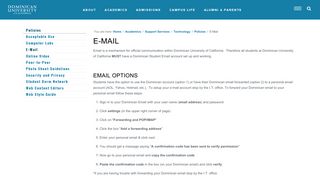 E-Mail — Dominican University of California