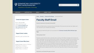 Faculty-Staff Email - DUIT - Dominican University