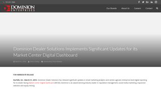 Dominion Dealer Solutions Implements Significant Updates for its ...