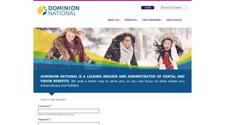 User account | Dominion National