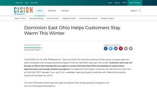 Dominion East Ohio Helps Customers Stay Warm This Winter