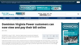 Dominion Virginia Power customers can now view and pay their bill ...