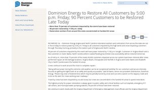 Dominion Energy News - MediaRoom
