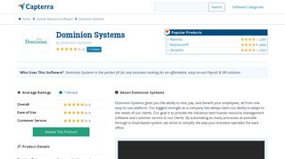 Dominion Systems Reviews and Pricing - 2019 - Capterra