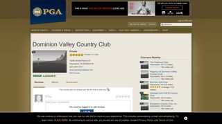 Dominion Valley Country Club in Haymarket, VA | Golf course reviews ...