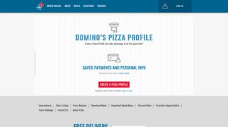 Your Pizza Profile | Domino's - Pizza Profile Edit Details