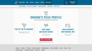 Pizza Profile Login - Pizza Profile Edit Details - Domino's