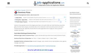 Domino's Application, Jobs & Careers Online - Job-Applications.com