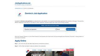 Domino's Job Application