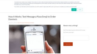 How It Works: Text Message a Pizza Emoji to Order Domino's | Tatango