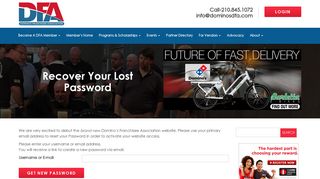 Recover Your Lost Password | Dominos Franchisee Association