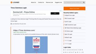 Tmsc Dominos Login