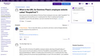 what is the URL for Dominos Pizza's employee website called ...