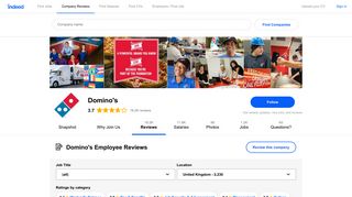 Working at Domino's: 2,224 Reviews | Indeed.co.uk