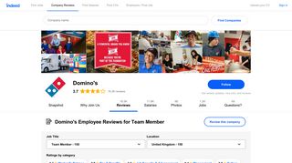 Working as a Team Member at Domino's: 146 Reviews | Indeed.co.uk
