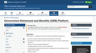 Government Retirement and Benefits (GRB) Platform | Office of Human ...