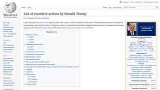 List of executive actions by Donald Trump - Wikipedia