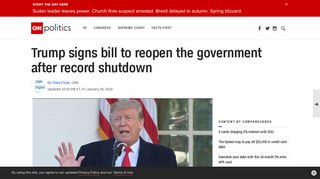 Trump signs bill to reopen the government after record shutdown ...