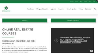 Online Real Estate Courses - Donaldson Educational Services