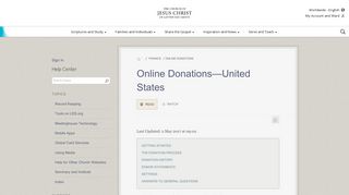 Online Donations—United States - LDS.org