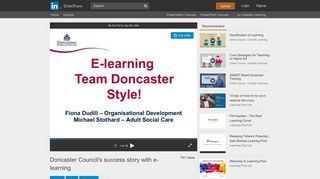 Doncaster Council's success story with e-learning - SlideShare