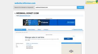 webmail.donet.com at Website Informer. Visit Webmail Donet.