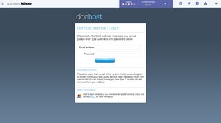 Donhost webmail | Log in - Milonic