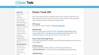 API - Donor Tools