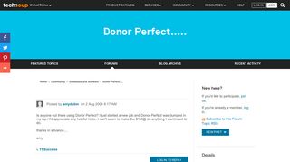 Donor Perfect..... - TechSoup