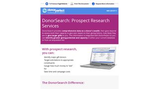 DonorSearch: Prospect Research Tool & Services for Fundraising ...