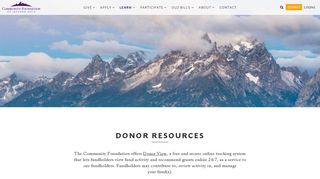 Donor Resources – Community Foundation of Jackson Hole