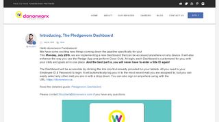 Introducing, The Pledgeworx Dashboard - donorworx