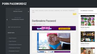 Dontbreakme Password – Porn PasswordsZ