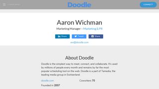 Aaron Wichman - Marketing Manager - Doodle