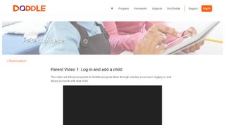 Parent Video 1: Log in and add a child – Doddle