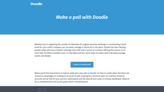 Make a poll in four quick steps with Doodle