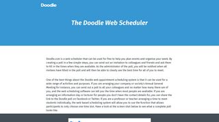 The Doodle Web Scheduler