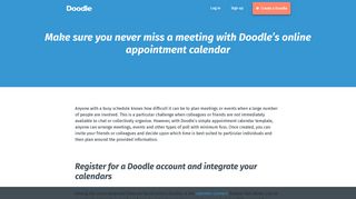 Easily arrange meetings with Doodle's appointment calendar