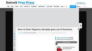 Door to Door Organics is no longer in business. - Detroit Free Press